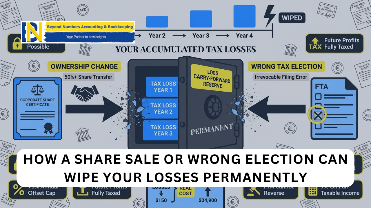 UAE corporate tax loss carry-forward ownership change trap